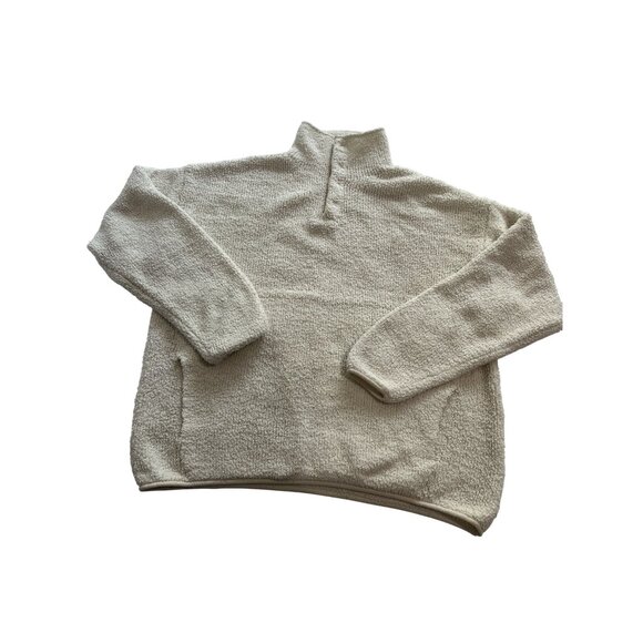 Skims Cozy Knit Sherpa Pullover in Bone - Picture 1 of 3